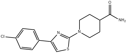 1-[4-(4-chlorophenyl)-1,3-thiazol-2-yl]piperidine-4-carboxamide Struktur