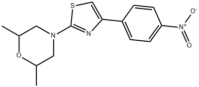 2,6-dimethyl-4-[4-(4-nitrophenyl)-1,3-thiazol-2-yl]morpholine Struktur