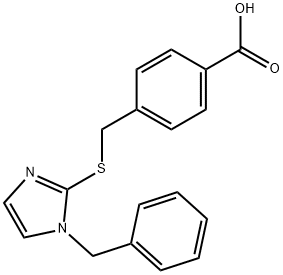 4-[(1-benzylimidazol-2-yl)sulfanylmethyl]benzoic acid Struktur