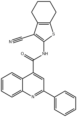 N-(3-cyano-4,5,6,7-tetrahydro-1-benzothiophen-2-yl)-2-phenylquinoline-4-carboxamide Struktur