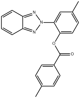 [2-(benzotriazol-2-yl)-4-methylphenyl] 4-methylbenzoate Struktur