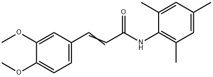 (E)-3-(3,4-dimethoxyphenyl)-N-(2,4,6-trimethylphenyl)prop-2-enamide Struktur