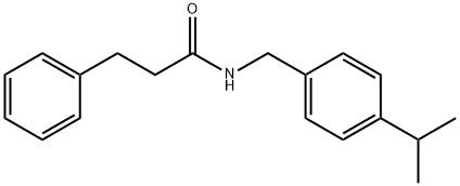 3-phenyl-N-[(4-propan-2-ylphenyl)methyl]propanamide Struktur