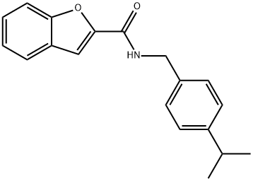 N-[(4-propan-2-ylphenyl)methyl]-1-benzofuran-2-carboxamide Struktur