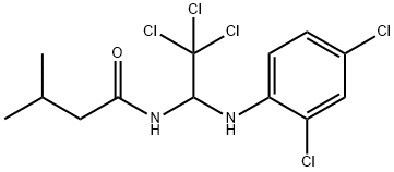 3-methyl-N-[2,2,2-trichloro-1-(2,4-dichloroanilino)ethyl]butanamide Struktur