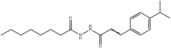 N'-[(E)-3-(4-propan-2-ylphenyl)prop-2-enoyl]octanehydrazide Struktur