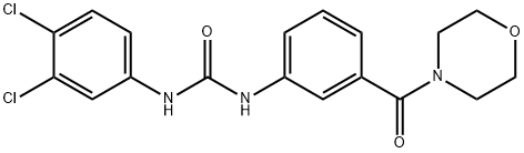 1-(3,4-dichlorophenyl)-3-[3-(morpholine-4-carbonyl)phenyl]urea Struktur