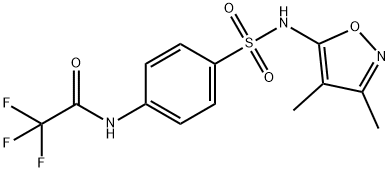 N-[4-[(3,4-dimethyl-1,2-oxazol-5-yl)sulfamoyl]phenyl]-2,2,2-trifluoroacetamide Struktur