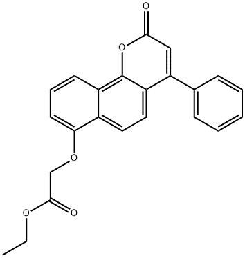 ethyl 2-(2-oxo-4-phenylbenzo[h]chromen-7-yl)oxyacetate Struktur