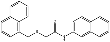 N-naphthalen-2-yl-2-(naphthalen-1-ylmethylsulfanyl)acetamide Struktur