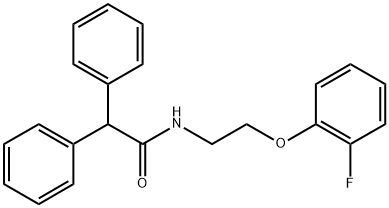 N-[2-(2-fluorophenoxy)ethyl]-2,2-diphenylacetamide Struktur