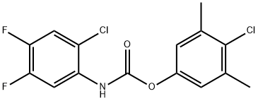 (4-chloro-3,5-dimethylphenyl) N-(2-chloro-4,5-difluorophenyl)carbamate Struktur