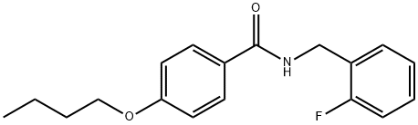 4-butoxy-N-[(2-fluorophenyl)methyl]benzamide Struktur