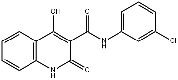 N-(3-chlorophenyl)-4-hydroxy-2-oxo-1H-quinoline-3-carboxamide Struktur