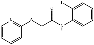 N-(2-fluorophenyl)-2-pyridin-2-ylsulfanylacetamide Struktur