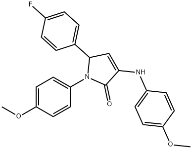 2-(4-fluorophenyl)-4-(4-methoxyanilino)-1-(4-methoxyphenyl)-2H-pyrrol-5-one Struktur