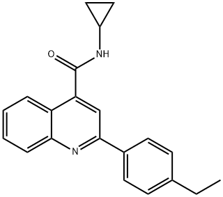 N-cyclopropyl-2-(4-ethylphenyl)quinoline-4-carboxamide Struktur