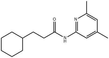 3-cyclohexyl-N-(4,6-dimethylpyridin-2-yl)propanamide Struktur