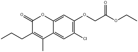 ethyl 2-(6-chloro-4-methyl-2-oxo-3-propylchromen-7-yl)oxyacetate Struktur