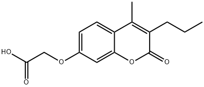 2-(4-methyl-2-oxo-3-propylchromen-7-yl)oxyacetic acid Struktur