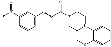 (E)-1-[4-(2-methoxyphenyl)piperazin-1-yl]-3-(3-nitrophenyl)prop-2-en-1-one Struktur