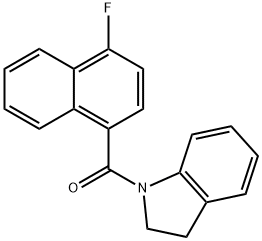 2,3-dihydroindol-1-yl-(4-fluoronaphthalen-1-yl)methanone Struktur