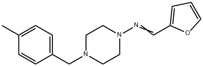 (Z)-1-(furan-2-yl)-N-[4-[(4-methylphenyl)methyl]piperazin-1-yl]methanimine Struktur