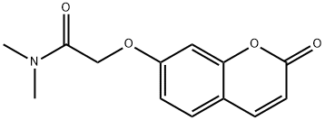 N,N-dimethyl-2-(2-oxochromen-7-yl)oxyacetamide Struktur