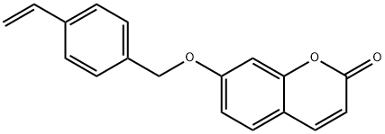 7-[(4-ethenylphenyl)methoxy]chromen-2-one Struktur