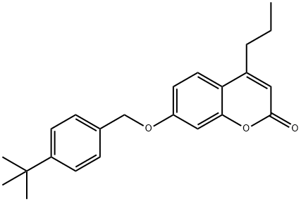 7-[(4-tert-butylphenyl)methoxy]-4-propylchromen-2-one Struktur