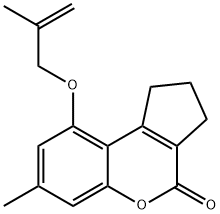 7-methyl-9-(2-methylprop-2-enoxy)-2,3-dihydro-1H-cyclopenta[c]chromen-4-one Struktur