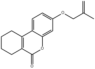 3-(2-methylprop-2-enoxy)-7,8,9,10-tetrahydrobenzo[c]chromen-6-one Struktur