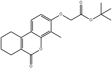 tert-butyl 2-[(4-methyl-6-oxo-7,8,9,10-tetrahydrobenzo[c]chromen-3-yl)oxy]acetate Struktur