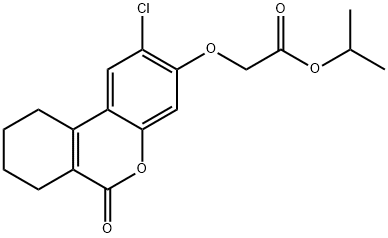 propan-2-yl 2-[(2-chloro-6-oxo-7,8,9,10-tetrahydrobenzo[c]chromen-3-yl)oxy]acetate Struktur