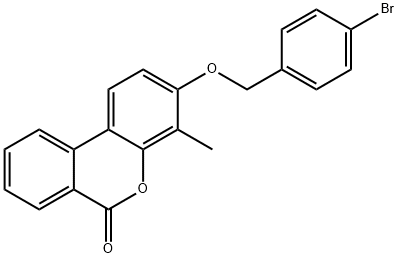 3-[(4-bromophenyl)methoxy]-4-methylbenzo[c]chromen-6-one Struktur