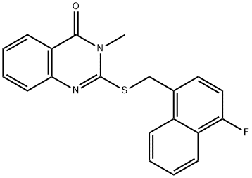 2-[(4-fluoronaphthalen-1-yl)methylsulfanyl]-3-methylquinazolin-4-one Struktur