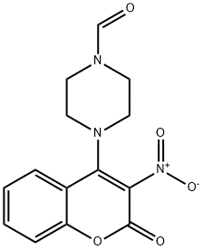 4-(3-nitro-2-oxochromen-4-yl)piperazine-1-carbaldehyde Struktur