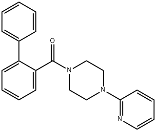 (2-phenylphenyl)-(4-pyridin-2-ylpiperazin-1-yl)methanone Struktur