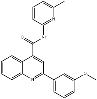 2-(3-methoxyphenyl)-N-(6-methylpyridin-2-yl)quinoline-4-carboxamide Struktur