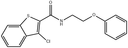 3-chloro-N-(2-phenoxyethyl)-1-benzothiophene-2-carboxamide Struktur