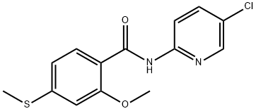 N-(5-chloropyridin-2-yl)-2-methoxy-4-methylsulfanylbenzamide Struktur