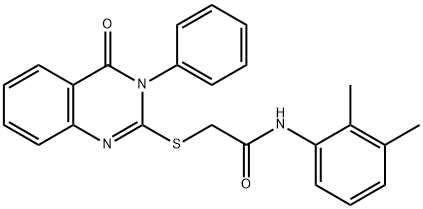 N-(2,3-dimethylphenyl)-2-(4-oxo-3-phenylquinazolin-2-yl)sulfanylacetamide Struktur