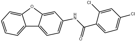 2,4-dichloro-N-dibenzofuran-3-ylbenzamide Struktur