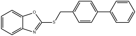 2-[(4-phenylphenyl)methylsulfanyl]-1,3-benzoxazole Struktur