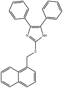 2-(naphthalen-1-ylmethylsulfanyl)-4,5-diphenyl-1H-imidazole Struktur