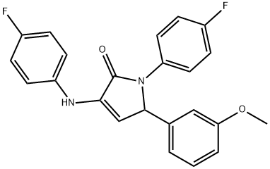 4-(4-fluoroanilino)-1-(4-fluorophenyl)-2-(3-methoxyphenyl)-2H-pyrrol-5-one Struktur