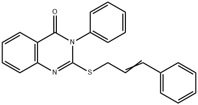 3-phenyl-2-[(E)-3-phenylprop-2-enyl]sulfanylquinazolin-4-one Struktur