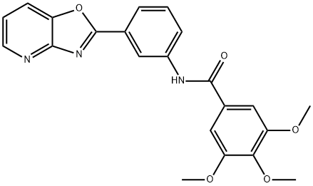 3,4,5-trimethoxy-N-[3-([1,3]oxazolo[4,5-b]pyridin-2-yl)phenyl]benzamide Struktur