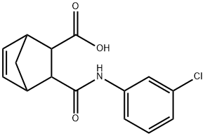 2-[(3-chlorophenyl)carbamoyl]bicyclo[2.2.1]hept-5-ene-3-carboxylic acid Struktur