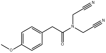 N,N-bis(cyanomethyl)-2-(4-methoxyphenyl)acetamide Struktur